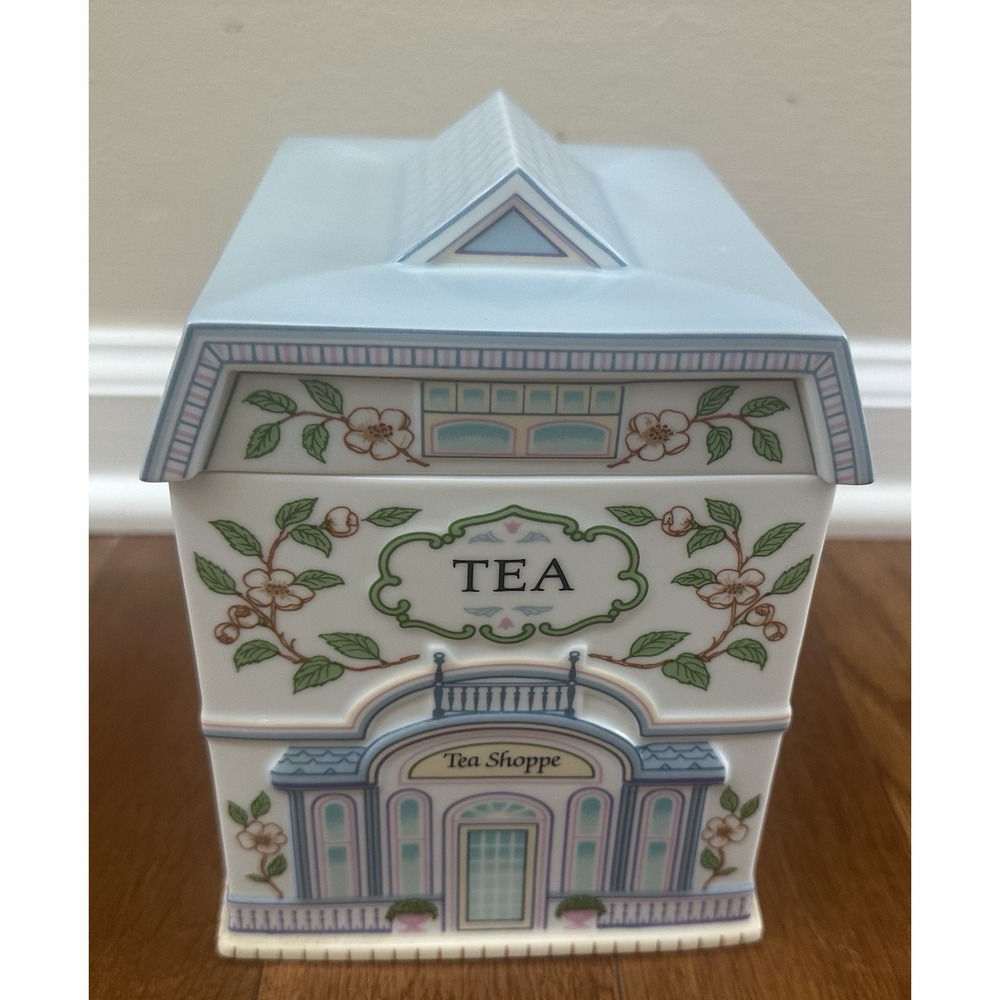 Vintage 1990 Lenox Spice Village Tea Shoppe Canister Fine Porcelain